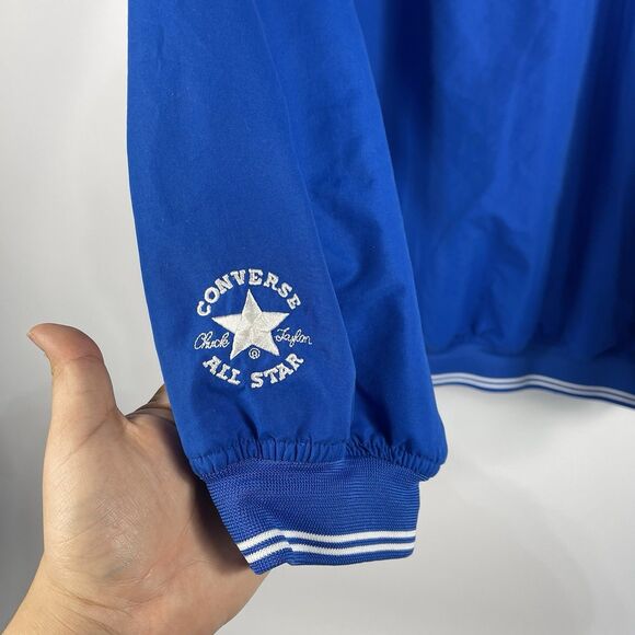 Vintage 90s Converse All Star Chuck Taylor Blue Windbreaker Jacket Size XXL - Picture 3 of 5